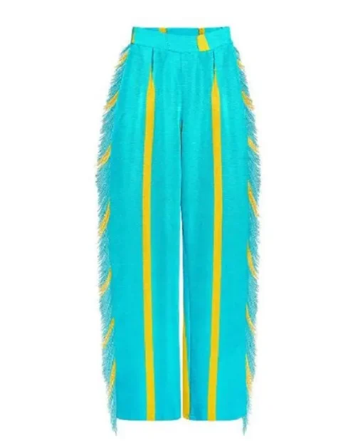 And Just Like That Nicole Ari Parker Blue And Yellow Suit