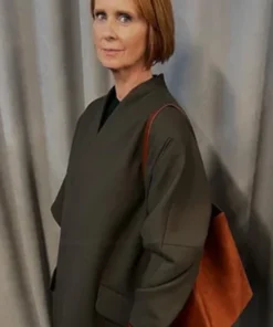 And Just Like That S03 Cynthia Nixon Green Coat