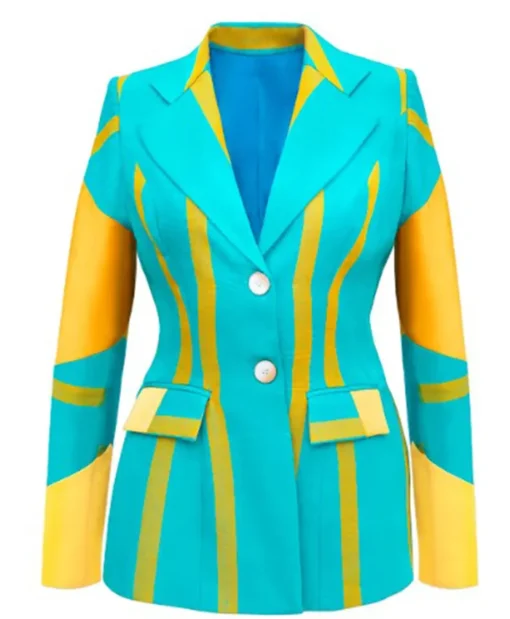 And Just Like That S3 Nicole Ari Blue And Yellow Suit