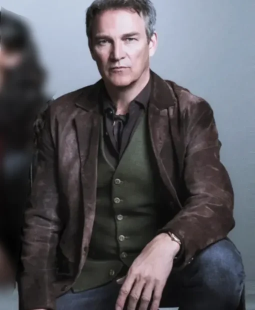 Art Detectives S01 Stephen Moyer Suede Brown Blazer