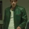 Bad Influence 2025 Alberto Olmo Green Leather Jacket