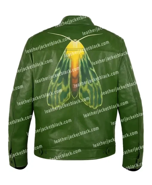 Bad Influence Alberto Olmo Green Leather Jacket