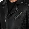 Biker Vintage Leather Black Jacket For Mens