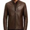 Brown Men Fashion Leather Motorcycle Jacket