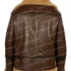 Brown Shearling Leather Aviator Corwin Jacket