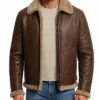 Brown Shearling Leather Vintage Jacket