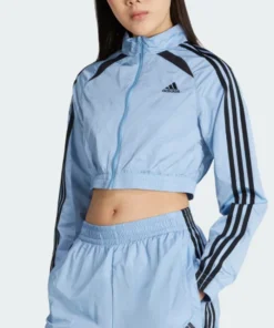 Buy Now Adidas Teamgeist Adicolor Cropped Blue Track Jacket For Unisex