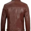 Buy Now Cafe Racer Simple Brown Leather Jacket For Men And Women