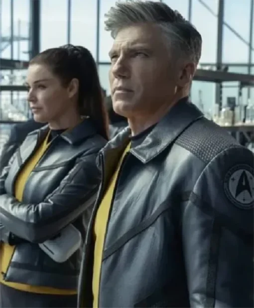 Buy Now Captain Pike Star Trek Strange New Worlds Black Leather Jacket For Men And Women