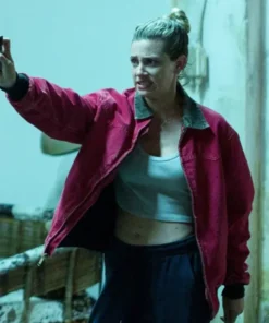 Buy Now Daisy Moriarty Movie American Sweatshop 2025 Lili Reinhart Red Cotton Jacket For Unisex
