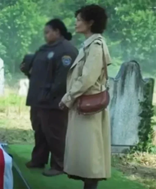 Buy Now Dr. Fairburn TV-Series Wednesday Season 02 Thandiwe Newton Beige Trench Coat For Unisex