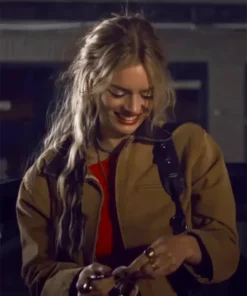 Buy Now Edie Movie Eenie Meanie 2025 Samara Weaving Brown Jacket For Unisex