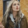 Buy Now Edie Movie Eenie Meanie 2025 Samara Weaving Brown Suede Leather Coat For Unisex