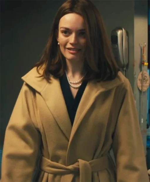 Buy Now Ella McCay Movie Ella McCay 2025 Emma Mackey Brown Wool Coat For Unisex