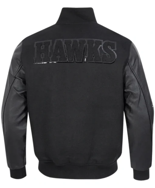 Buy Now Hawks NBA Black Varsity Jacket For Men And Women
