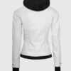 Buy Now Hood Removable White Leather Jacket For Men And Women