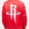 Buy Now Houston Rockets Big Logo Red Varsity Jacket For Men And Women