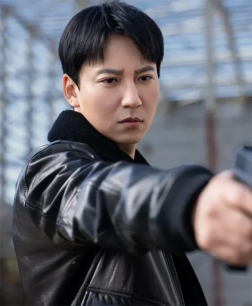 Buy Now Lee Do TV-Series Trigger Season 01 Kim Nam-gil Black Shearling Leather Jacket For Unisex