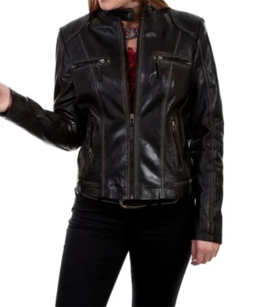 Buy Now Lydia Plath TV-Series Welcome to Plathville Season 07 Black Leather Jacket For Men And Women