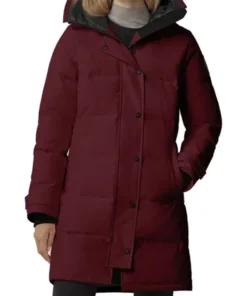 Buy Now Lyla Novak TV-Series Chicago Fire Season 13 Jocelyn Hudon Maroon Puffer Hooded Coat For Unisex