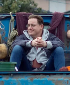 Buy Now Movie Rental Family 2025 Brendan Fraser Blue Cotton Jacket For Men And Women