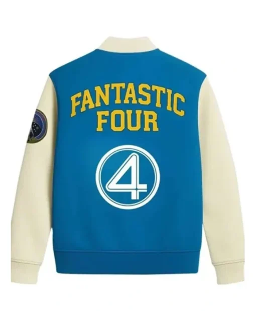 Buy Now Movie The Fantastic Four First Steps 2025 Blue And White Varsity Jacket For Unisex