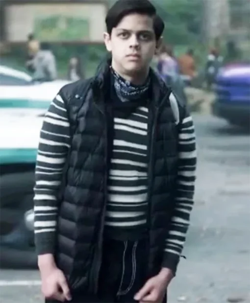 Buy Now Pugsley Addams TV-Series Wednesday Season 02 Isaac Ordonez Black Vest For Unisex