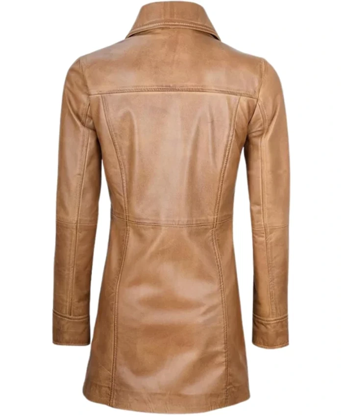 Buy Now Real Sheepskin Long Leather Coat For Mens And Womens