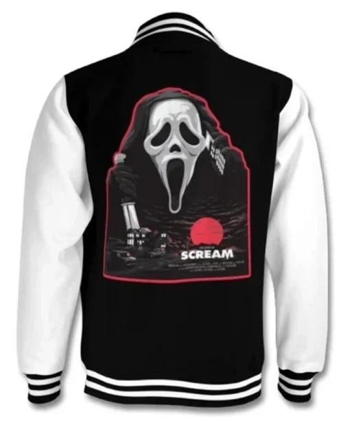 Buy Now Scream Black And White Varsity Jacket For Men And Women