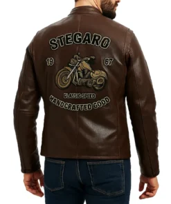 Buy Now Stegaro Hand Crafted Goods Brown Leather Jacket For Men And Women