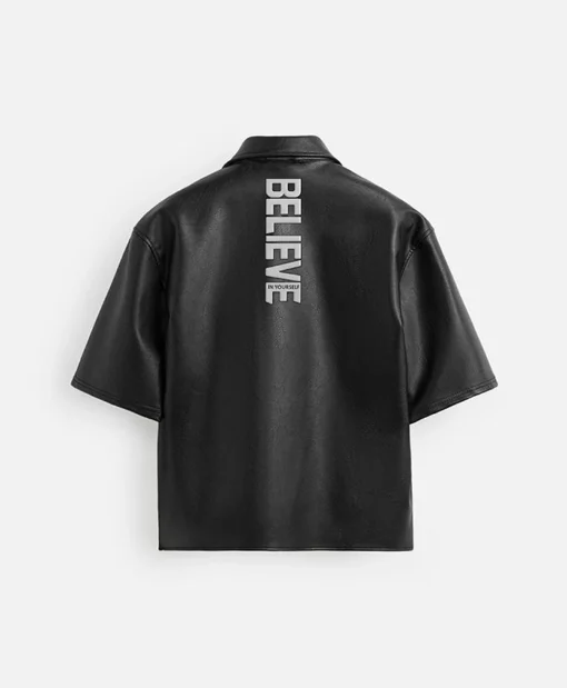 Buy Now Stegaro Oversized Black Leather Shirt For Men And Women