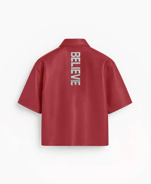 Buy Now Stegaro Oversized Maroon Leather Shirt For Men And Women