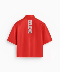 Buy Now Stegaro Oversized Red Leather Shirt For Men And Women