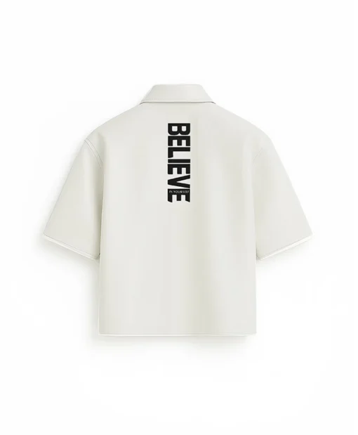 Buy Now Stegaro Oversized White Leather Shirt For Men And Women