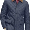 Buy Now TV-Series Celebrity IOU Season 10 Josh Gad Navy Blue Quilted Jacket For Unisex