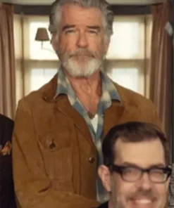 Buy Now The Thursday Murder Club 2025 Pierce Brosnan Suede Leather Jacket For Unisex