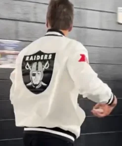 Buy Now Tom Brady Raiders White Letterman Varsity Jacket For Men And Women