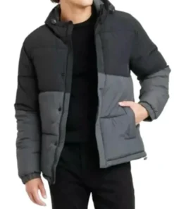 Buy Now Wesam Keesh TV Series Chicago Fire Season 13 Jared Lennox Grey And Black Puffer Jacket For Unisex