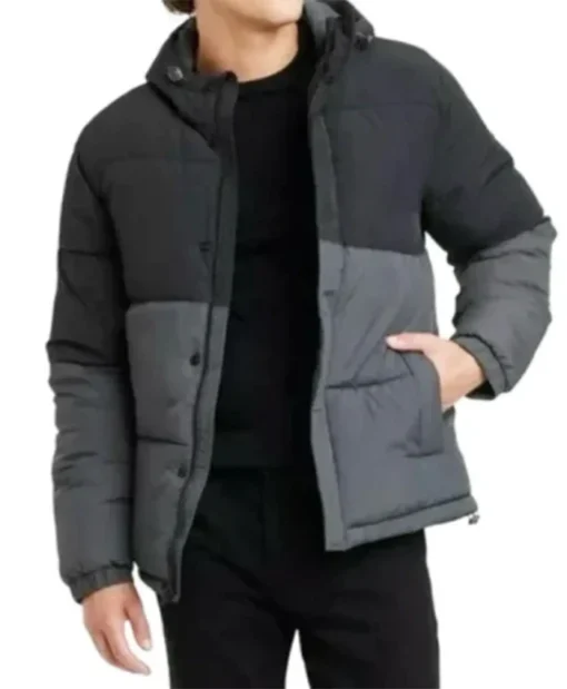 Buy Now Wesam Keesh TV Series Chicago Fire Season 13 Jared Lennox Grey And Black Puffer Jacket For Unisex