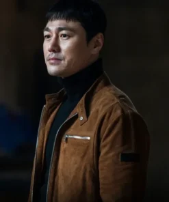 Buy Now Woo Tae-sik TV-Series The Defects 2025 Choi Young-joon Brown Suede Leather Jacket For Unisex
