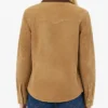 Classic Camel Suede Leather Jacket For Womens