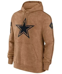Dallas Cowboys Salute to Service Brown Hoodie