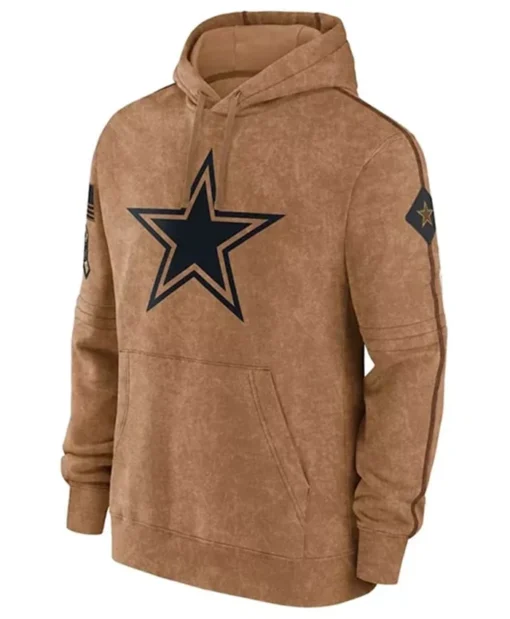 Dallas Cowboys Salute to Service Brown Hoodie