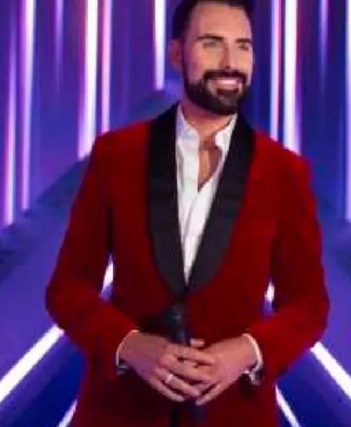 Doctor Who S15 Rylan Clark Red Velvet Blazer