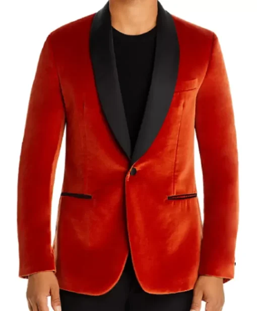 Doctor Who S15 Rylan Clark Velvet Red Blazer