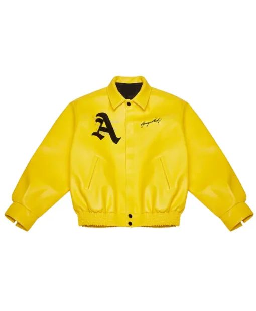 Doncare AFGK Ferrari Yellow Leather Jacket