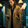 Ella McCay 2025 Emma Mackey Brown Wool Coat