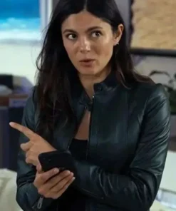 FUBAR S02 Monica Barbaro Leather Black Jacket