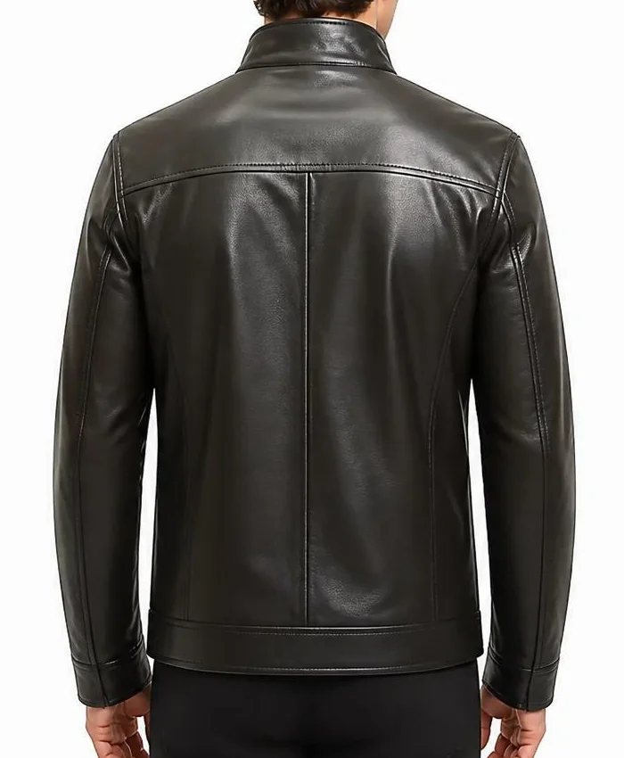 Fashion Brown Leather Motorcycle Jacket For Mens