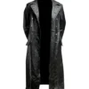 Get German Classic WW2 Officer Military Uniform Black Leather Trench Coat For Men And Women